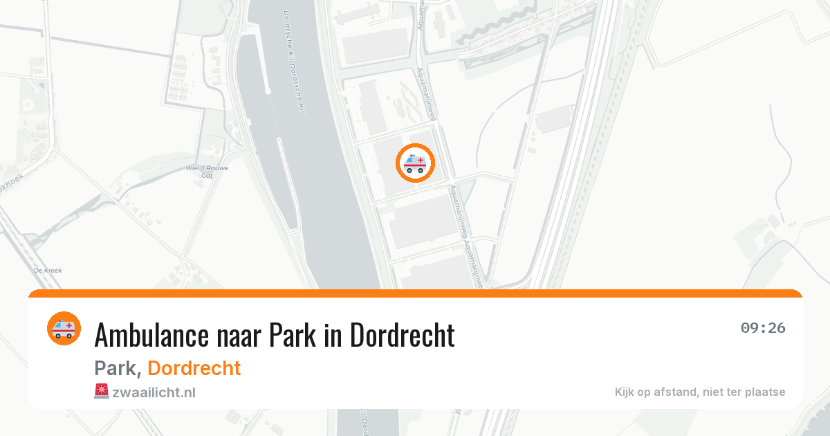 Ambulance naar Park in Dordrecht — 2 aug 2026