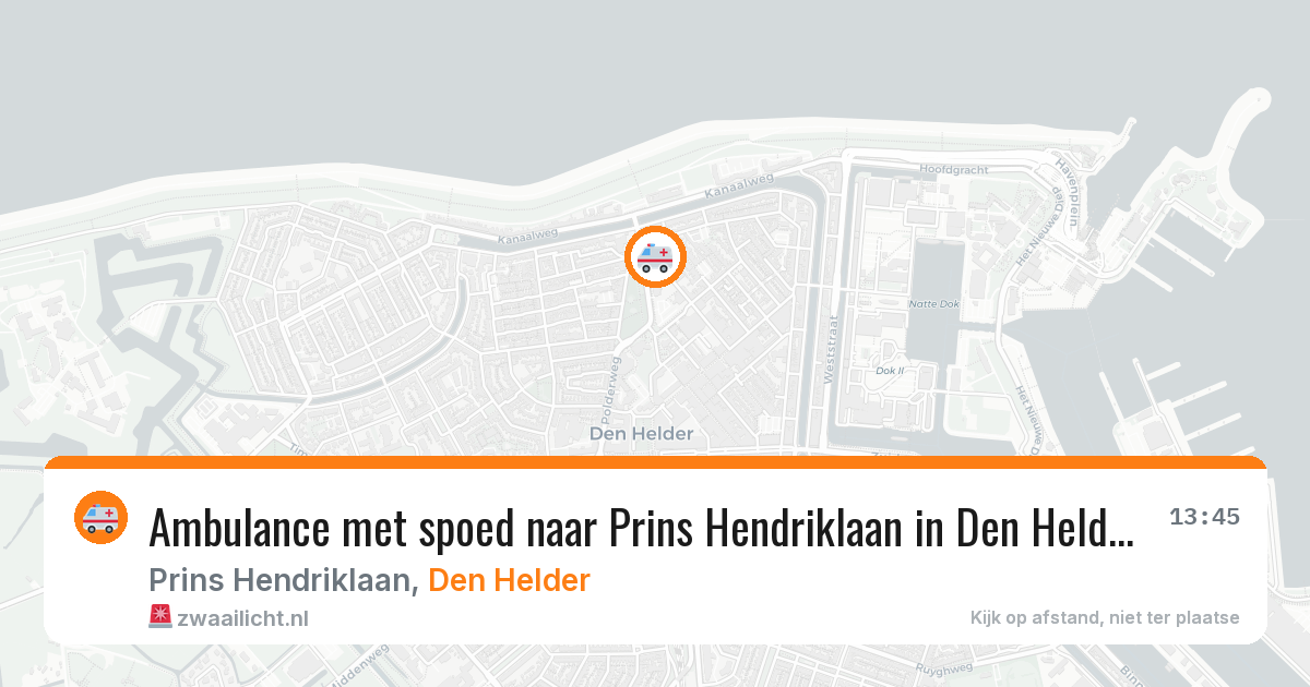 Ambulance met spoed naar Prins Hendriklaan in Den Helder — 15 mrt 2026
