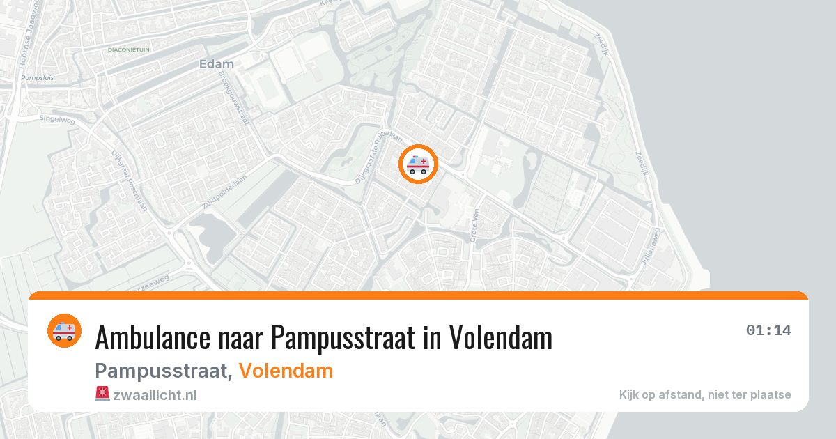 Ambulance naar Pampusstraat in Volendam — 5 apr 2026