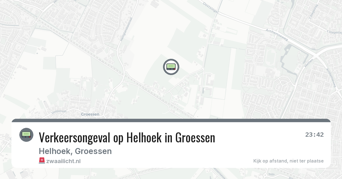 Verkeersongeval op Helhoek in Groessen — 28 jun 2026
