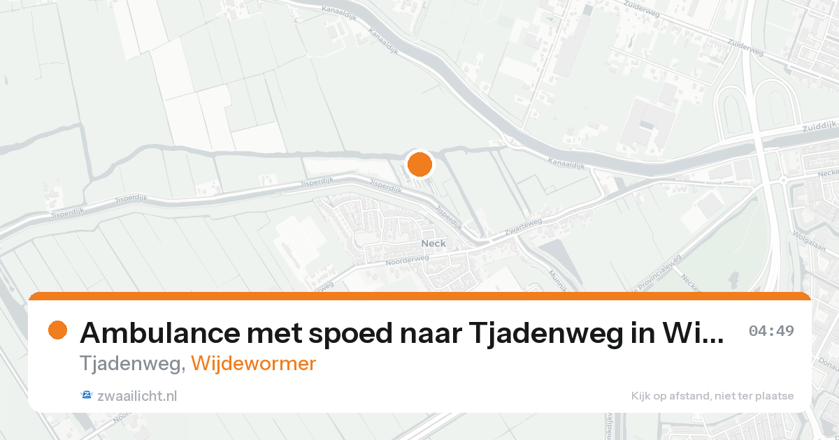 Ambulance met spoed naar Tjadenweg in Wijdewormer — 31 jan 2026