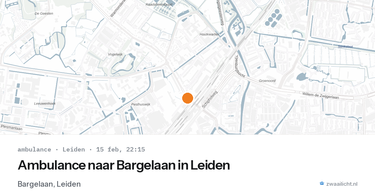 Ambulance naar Bargelaan in Leiden — 2 feb 2026