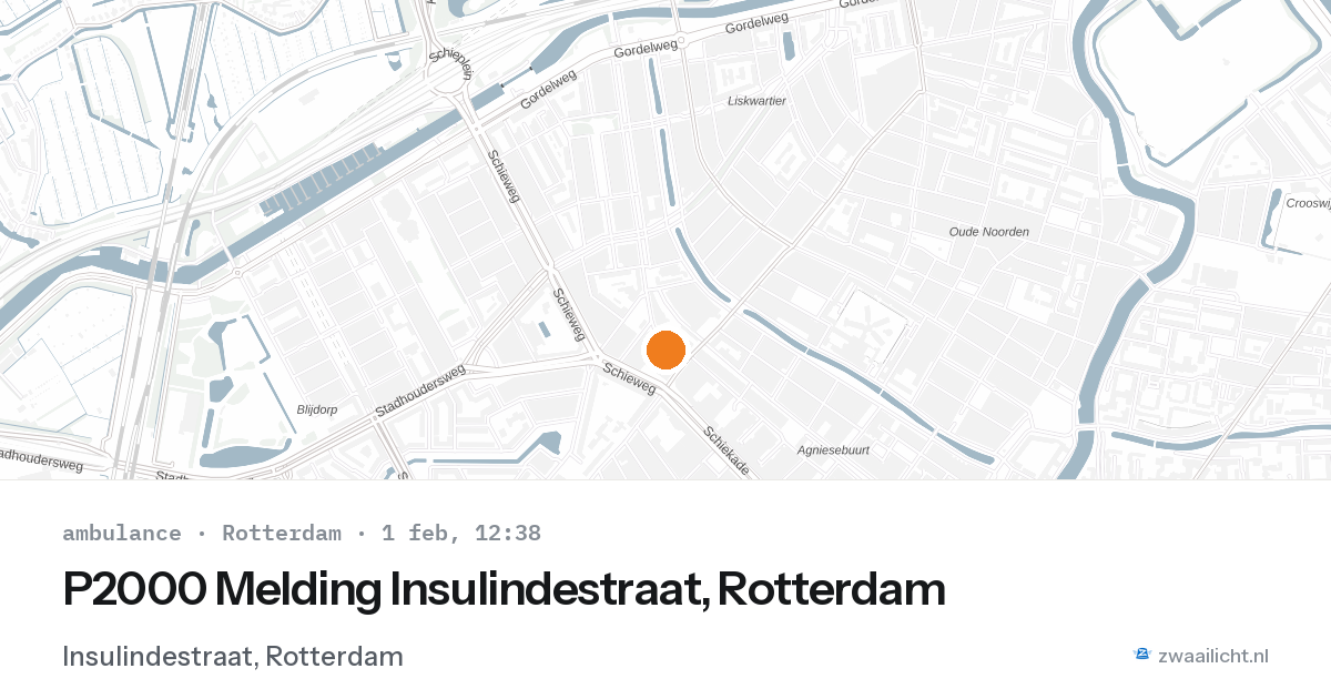 P2000 Melding Insulindestraat, Rotterdam — 1 feb 2026