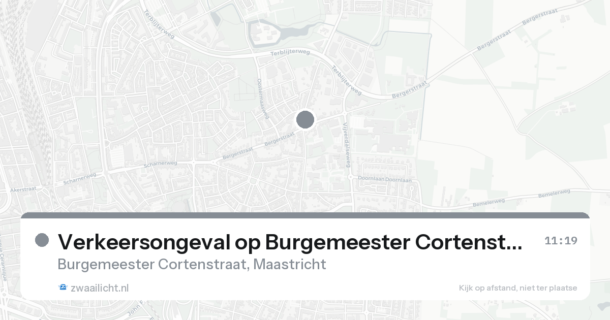 Verkeersongeval op Burgemeester Cortenstraat in Maastricht — 31 jan 2026