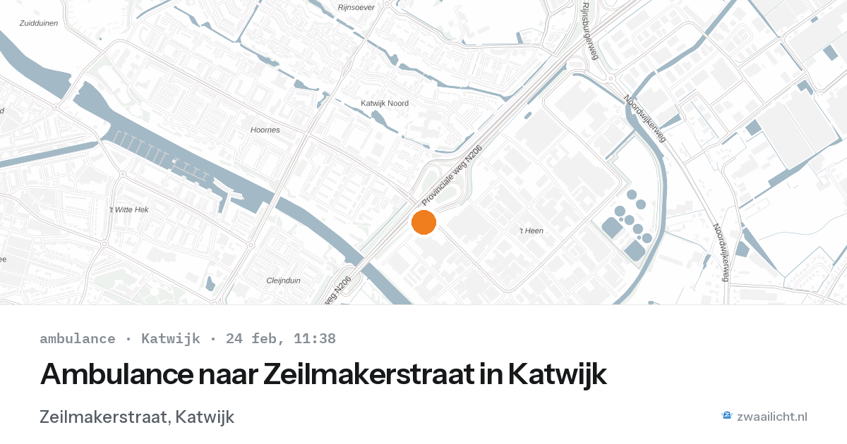 Ambulance naar Zeilmakerstraat in Katwijk — 24 feb 2026