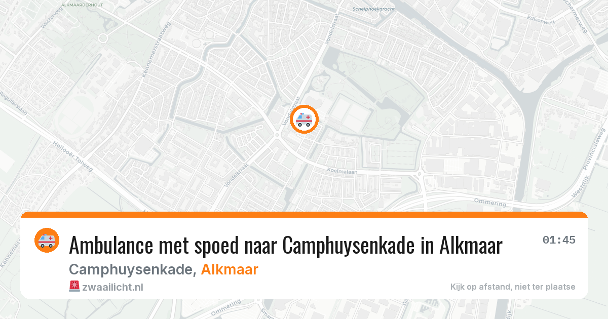 Ambulance met spoed naar Camphuysenkade in Alkmaar — 7 apr 2026