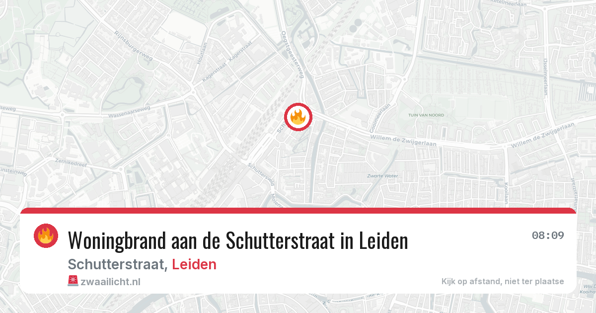 Woningbrand aan de Schutterstraat in Leiden — 30 jun 2026