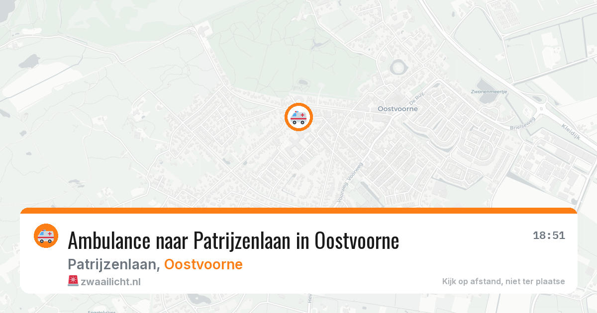 Ambulance naar Patrijzenlaan in Oostvoorne — 11 aug 2026