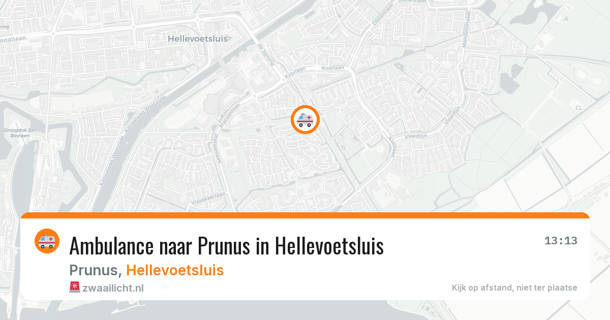 Ambulance naar Prunus in Hellevoetsluis — 28 apr 2026