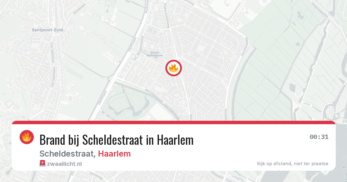 Brand bij Scheldestraat in Haarlem — 19 jun 2026