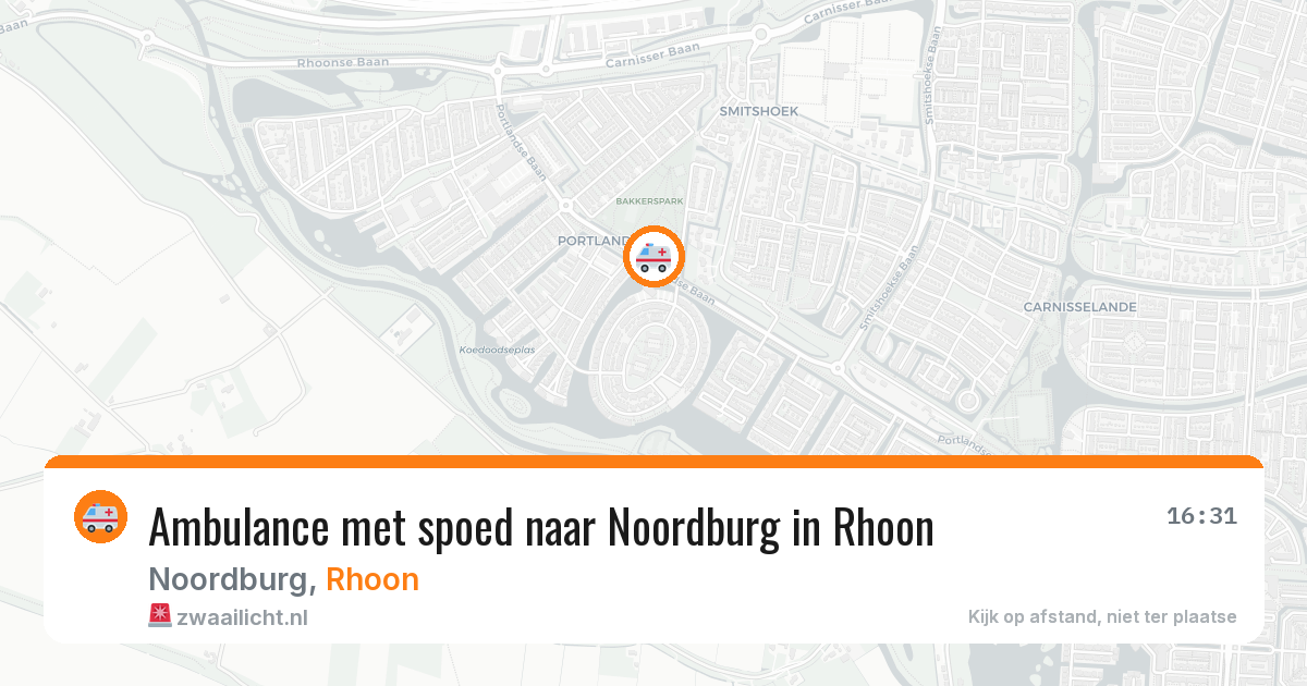 Ambulance met spoed naar Noordburg in Rhoon — 1 apr 2026