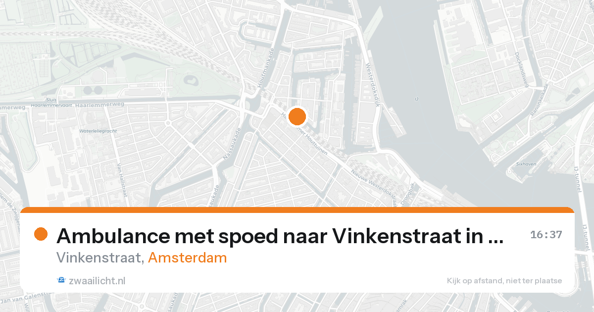 Ambulance met spoed naar Vinkenstraat in Amsterdam — 18 aug 2026