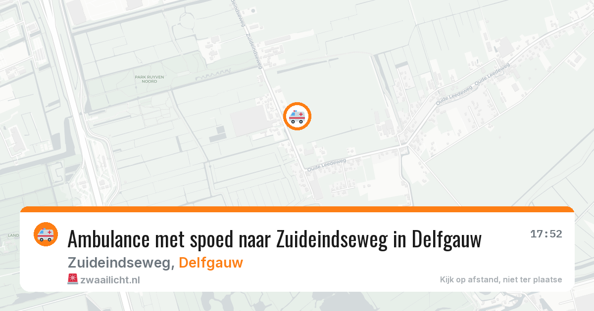 Ambulance met spoed naar Zuideindseweg in Delfgauw — 26 jun 2026