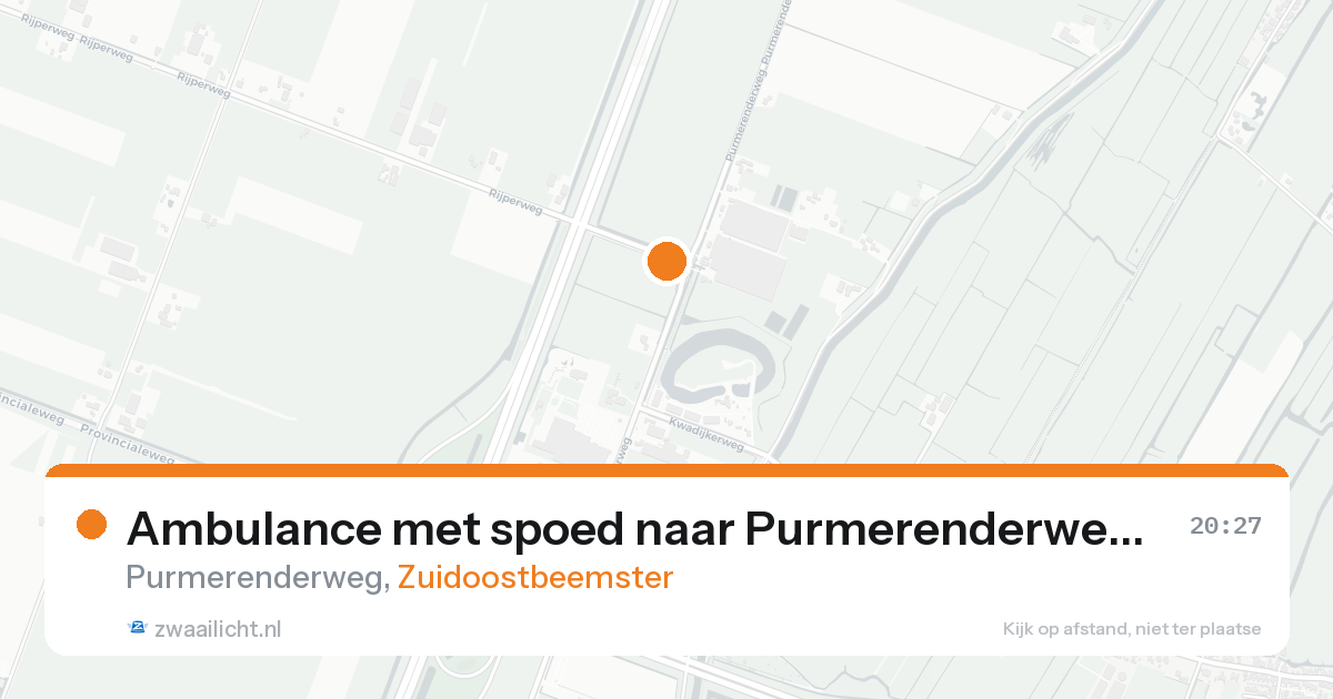 Ambulance met spoed naar Purmerenderweg in Zuidoostbeemster — 19 aug 2026