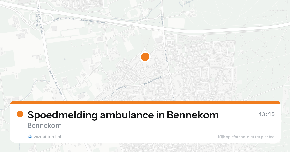 Spoedmelding ambulance in Bennekom — 16 aug 2026