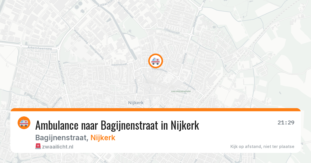 Ambulance naar Bagijnenstraat in Nijkerk — 13 mei 2026