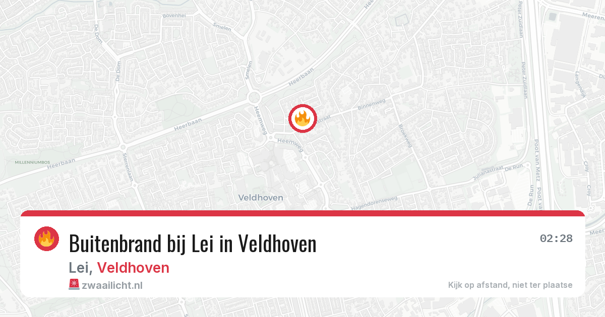 Buitenbrand bij Lei in Veldhoven — 7 aug 2026