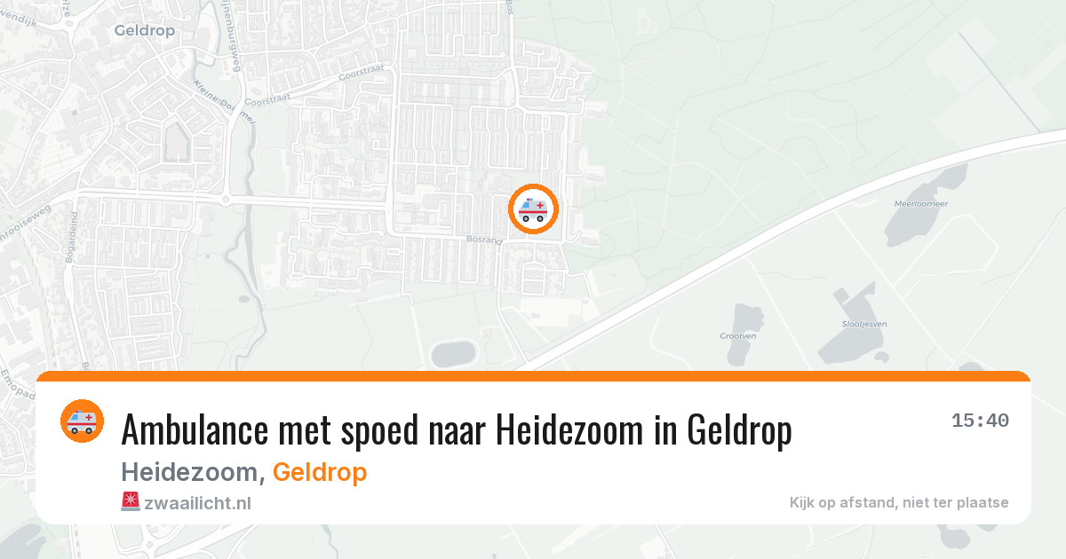 Ambulance met spoed naar Heidezoom in Geldrop — 22 mei 2026