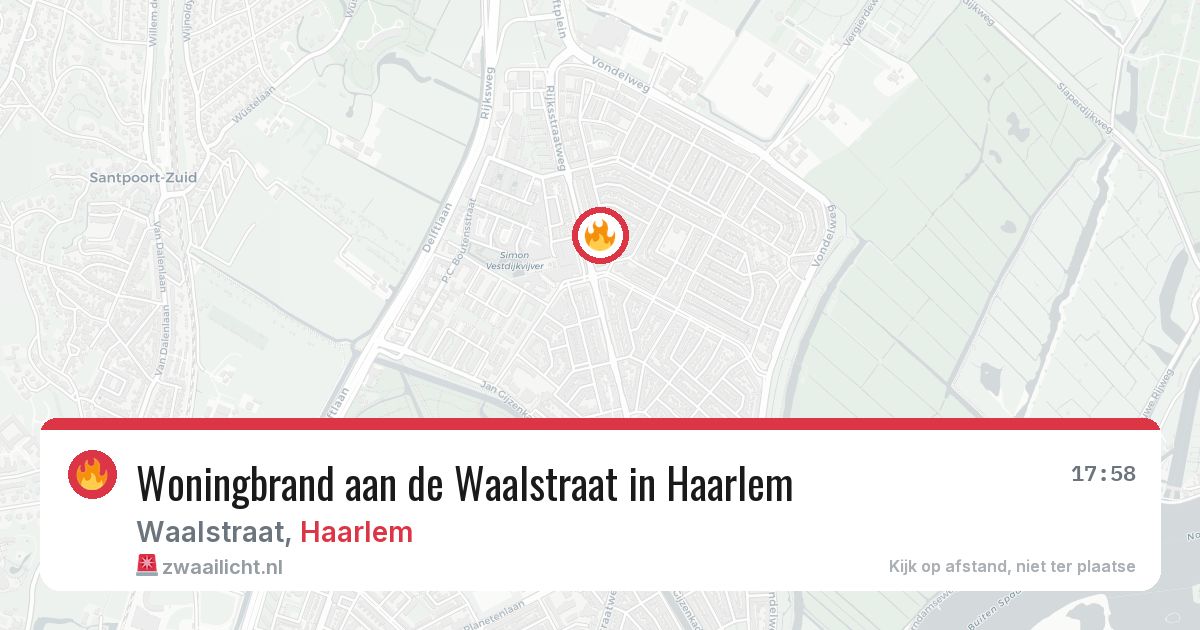 Woningbrand aan de Waalstraat in Haarlem — 2 mei 2026