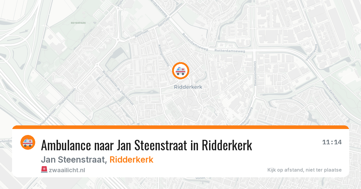 Ambulance naar Jan Steenstraat in Ridderkerk — 16 jun 2026