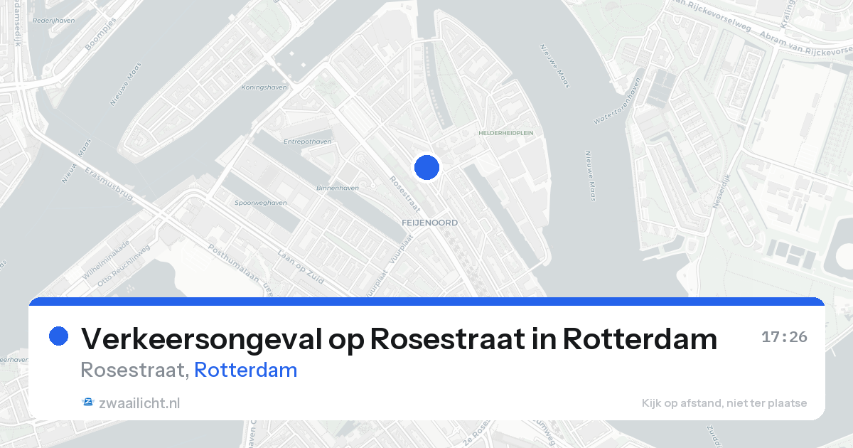 Verkeersongeval op Rosestraat in Rotterdam — 24 aug 2026