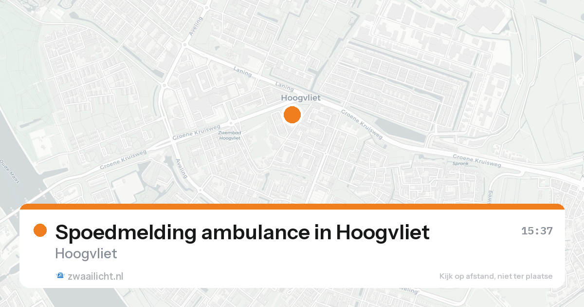Spoedmelding ambulance in Hoogvliet — 20 aug 2026