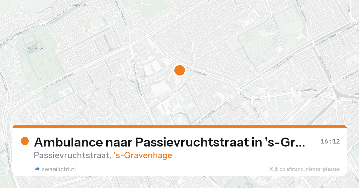 Ambulance naar Passievruchtstraat in 's-Gravenhage — 18 aug 2026
