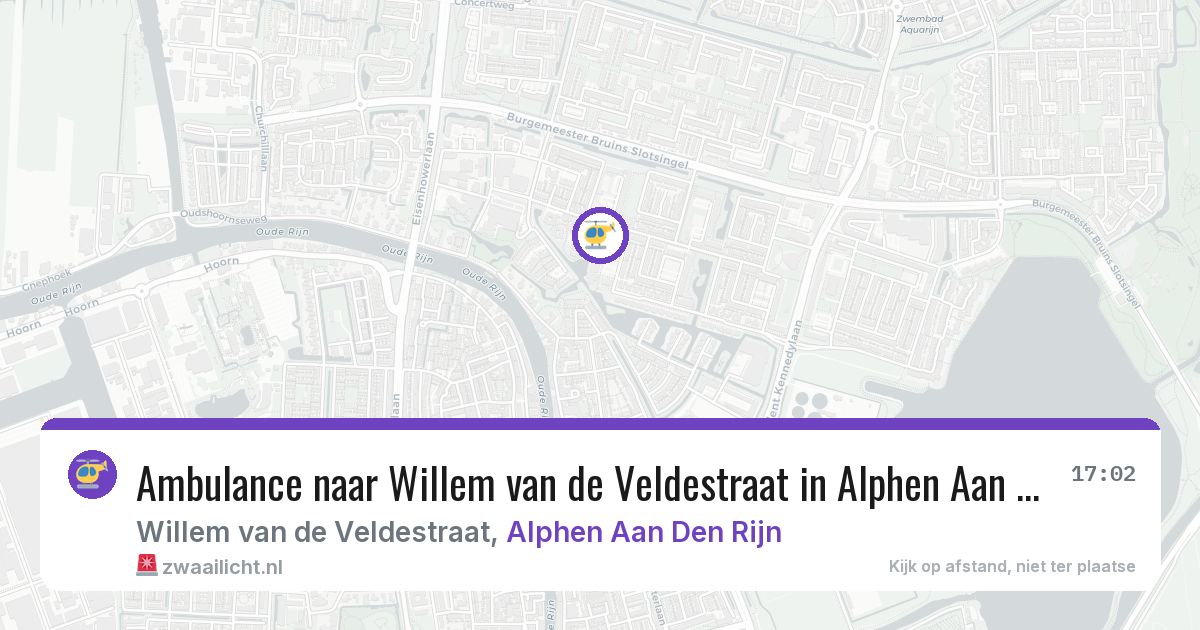 Ambulance naar Willem van de Veldestraat in Alphen Aan Den Rijn — 1 mrt 2026