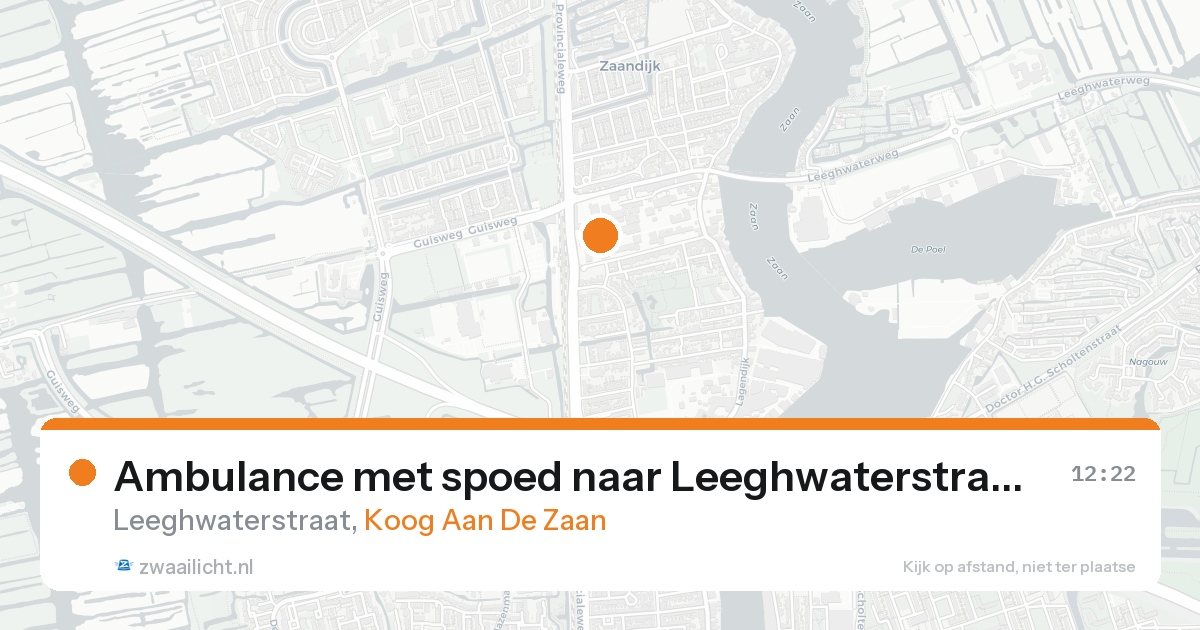 Ambulance met spoed naar Leeghwaterstraat in Koog Aan De Zaan — 3 jun 2026
