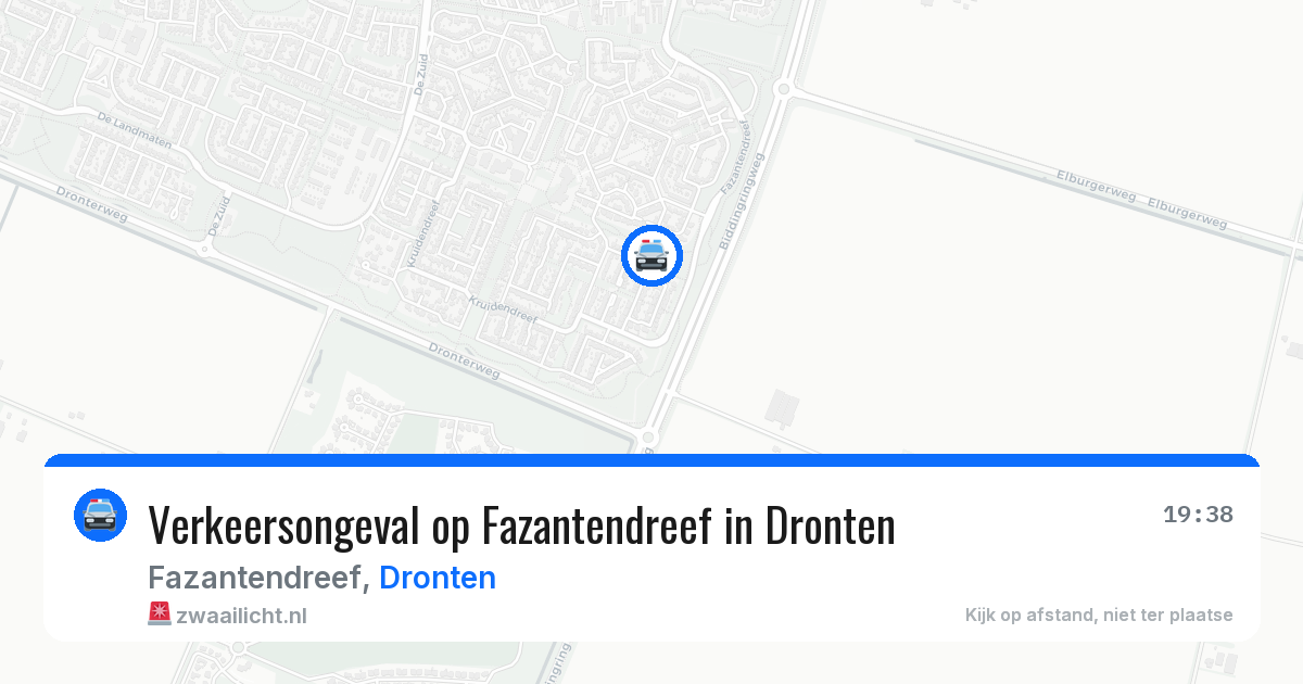 Verkeersongeval op Fazantendreef in Dronten — 25 jun 2026