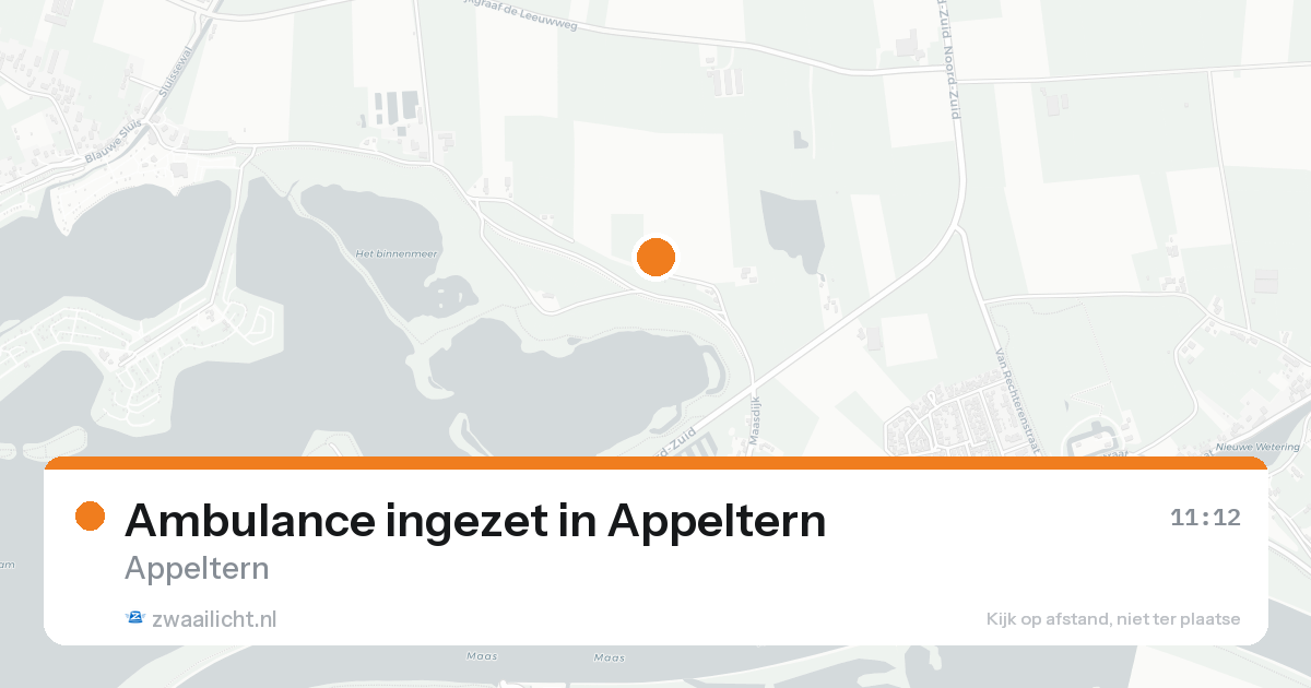 Ambulance ingezet in Appeltern — 11 aug 2026