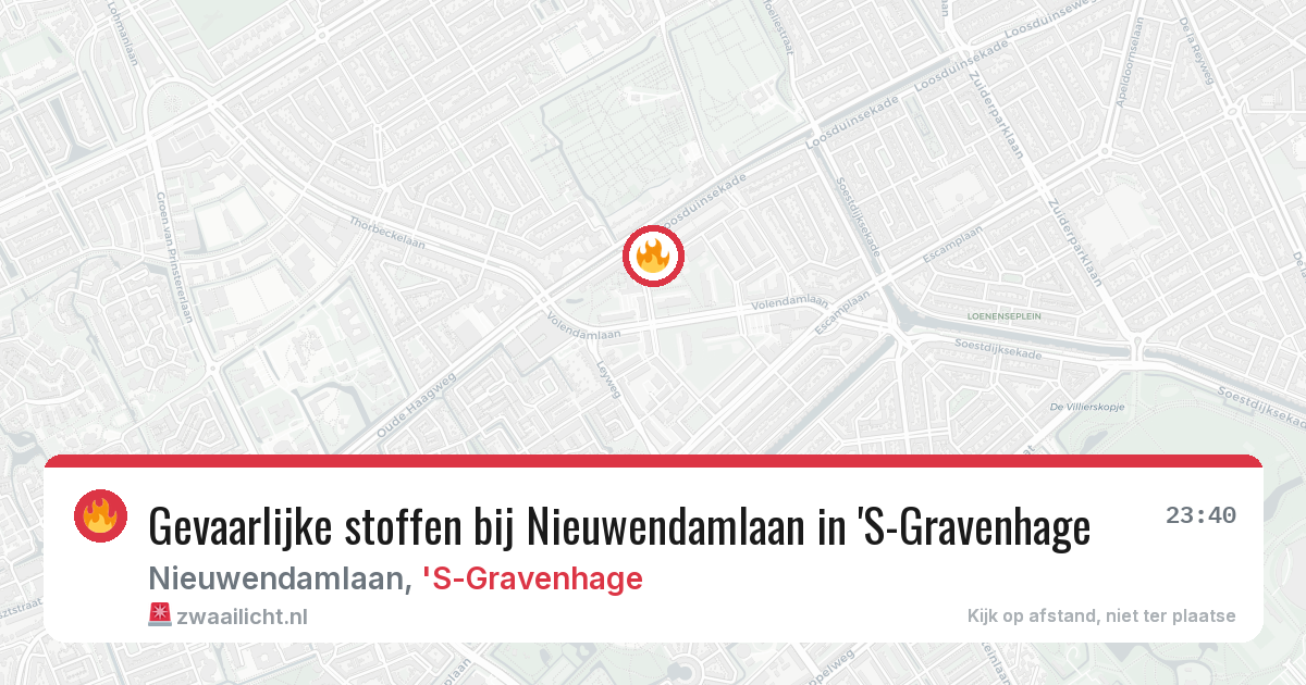 Gevaarlijke stoffen bij Nieuwendamlaan in 'S-Gravenhage — 4 jun 2026