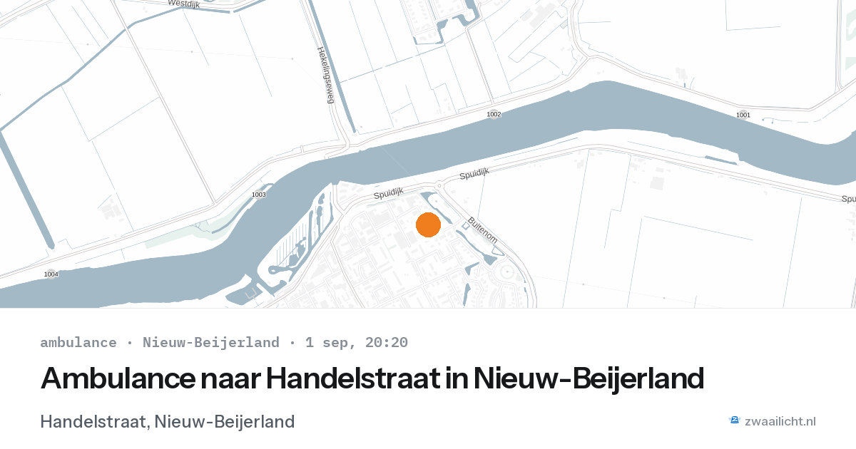 Ambulance naar Handelstraat in Nieuw-Beijerland — 1 sep 2026