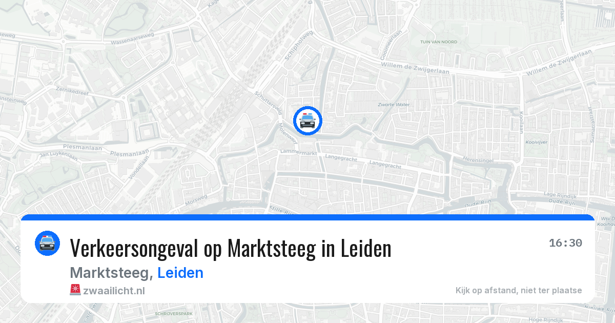 Verkeersongeval op Marktsteeg in Leiden — 31 mrt 2026