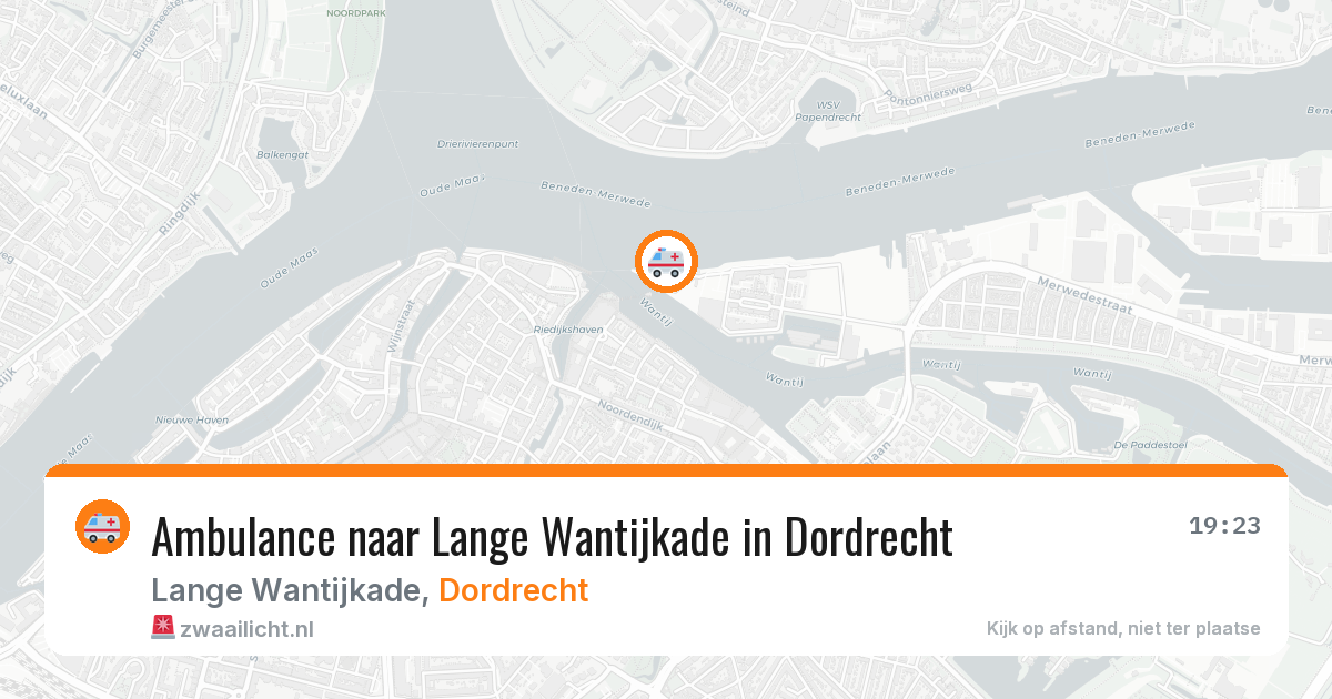 Ambulance naar Lange Wantijkade in Dordrecht — 30 jul 2026
