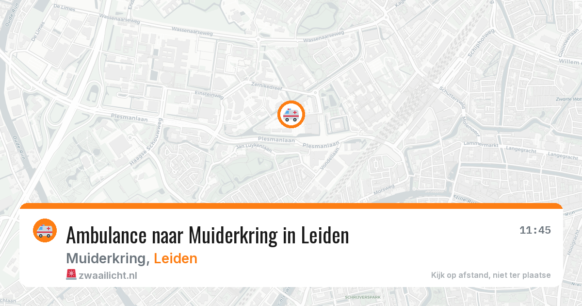 Ambulance naar Muiderkring in Leiden — 29 jun 2026