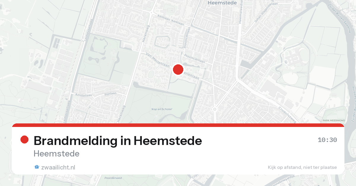 Brandmelding in Heemstede — 16 aug 2026