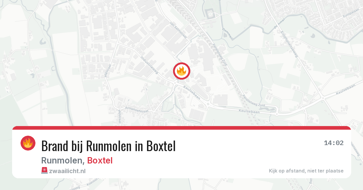 Brand bij Runmolen in Boxtel — 13 jul 2026