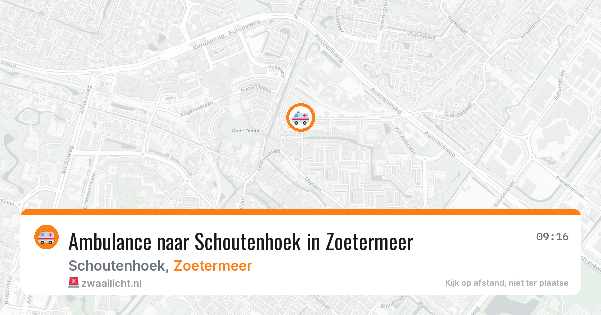 Ambulance naar Schoutenhoek in Zoetermeer — 26 jun 2026