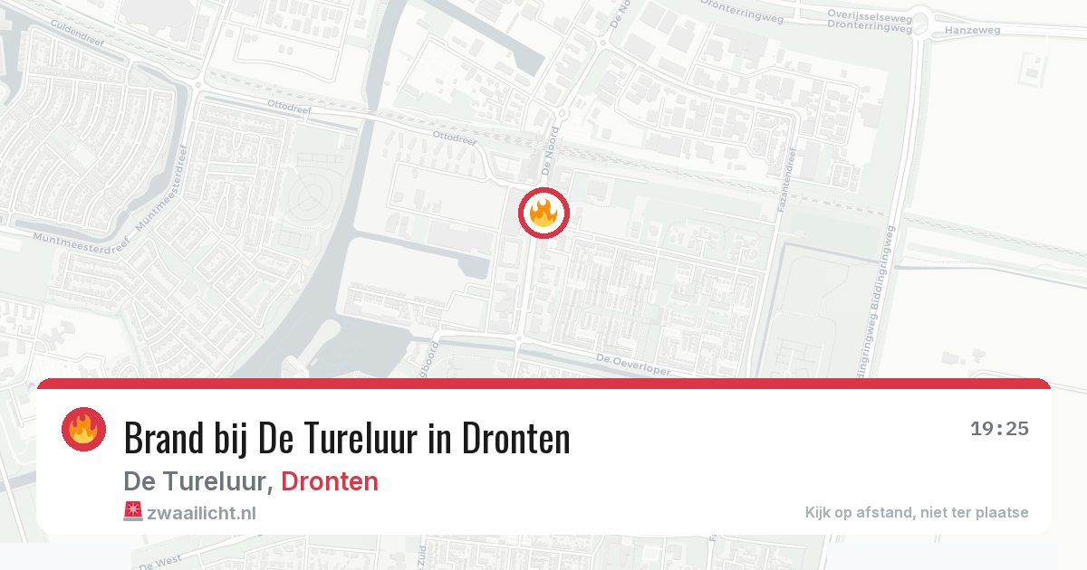 Brand bij De Tureluur in Dronten — 23 mei 2026