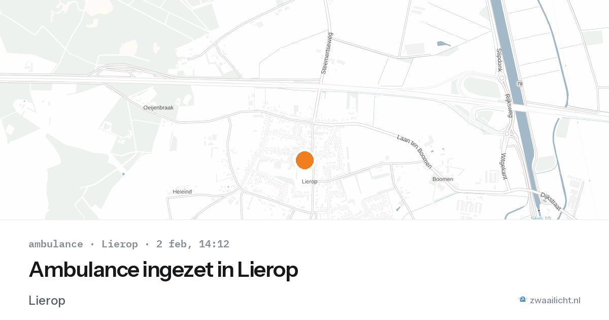 Ambulance ingezet in Lierop — 2 feb 2026