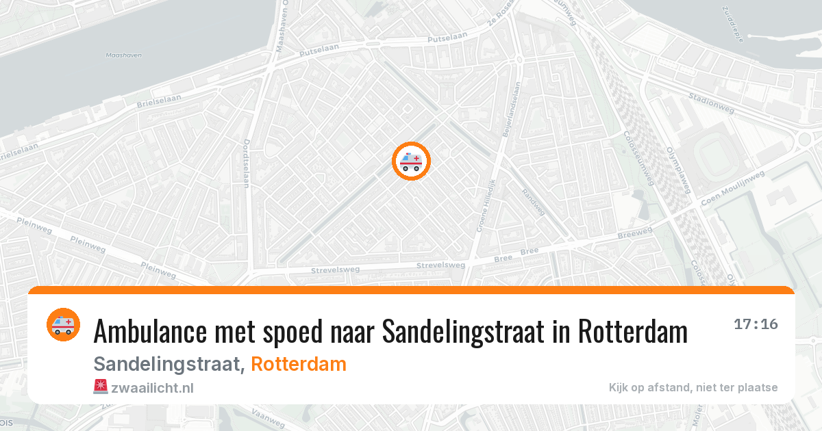 Ambulance met spoed naar Sandelingstraat in Rotterdam — 29 jul 2026