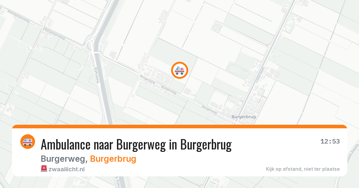 Ambulance naar Burgerweg in Burgerbrug — 14 aug 2026