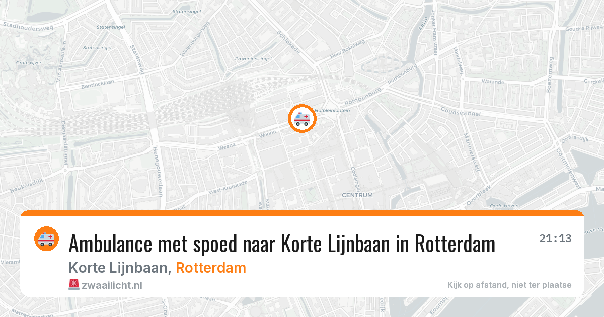 Ambulance met spoed naar Korte Lijnbaan in Rotterdam — 16 apr 2026