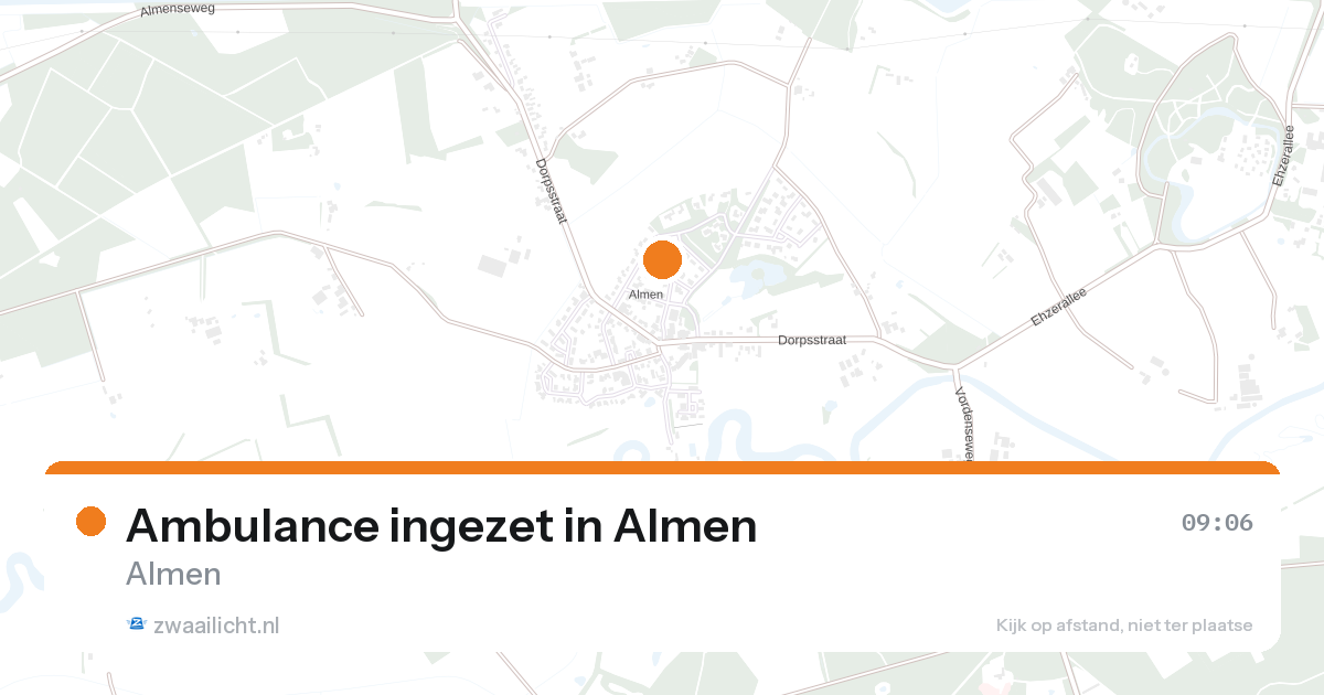 Ambulance ingezet in Almen — 1 aug 2026