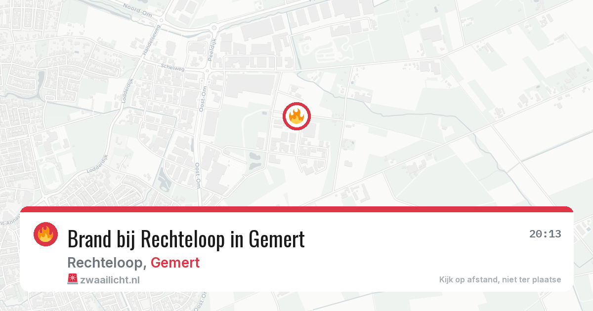 Brand bij Rechteloop in Gemert — 13 aug 2026