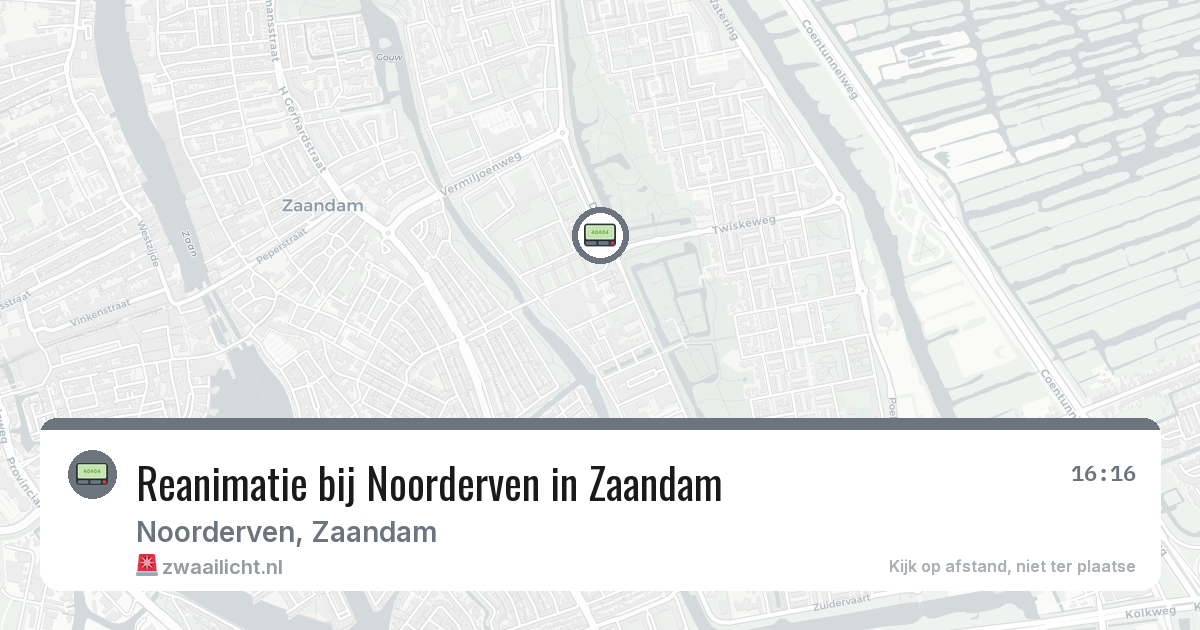 Reanimatie bij Noorderven in Zaandam — 20 feb 2026