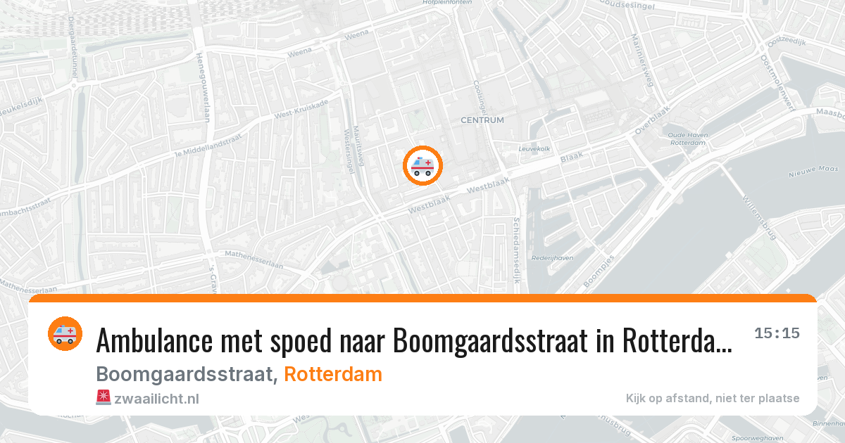Ambulance met spoed naar Boomgaardsstraat in Rotterdam — 25 mrt 2026
