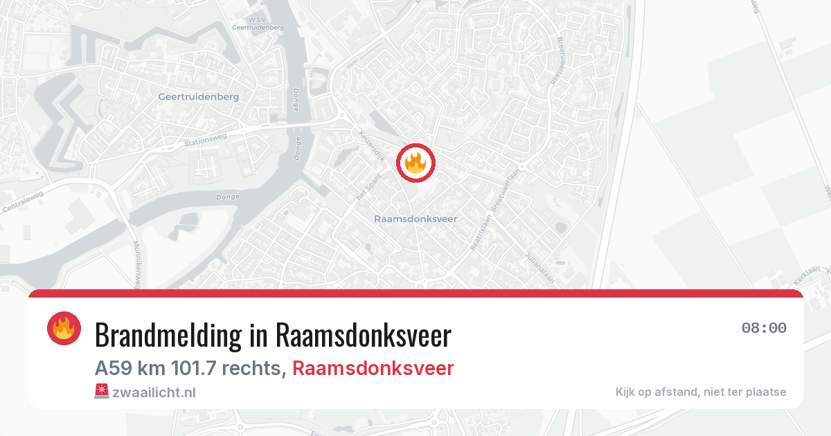 Brandmelding in Raamsdonksveer — 21 mei 2026