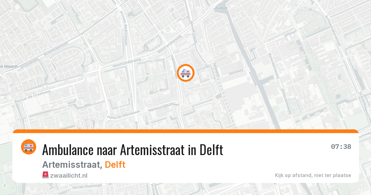 Ambulance naar Artemisstraat in Delft — 24 apr 2026